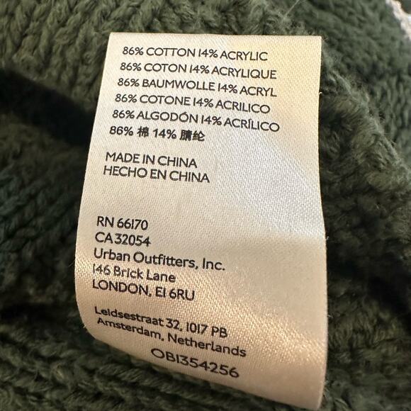 Free People Green Montana Cable Knit Chunky Oversized Cardigan Sweater sz XS - Picture 11 of 11